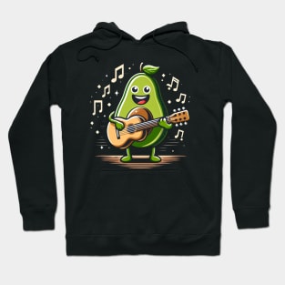 avocado playing guitar - music Hoodie